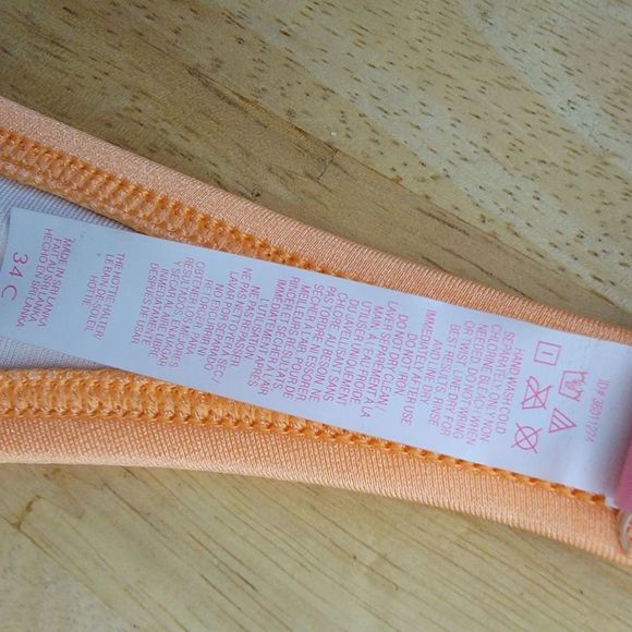 Relisting! Victorias Secret Push Up Fringe Strap Bikini Swim Top Orange 34C - Picture 10 of 13